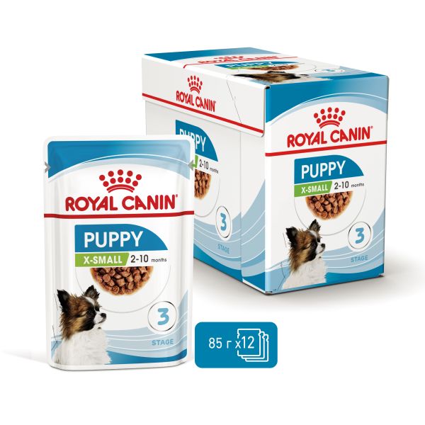 Влажный корм Royal Canin Польша Puppy X-Small для щенков миниатюрных пород от 2 до 10 месяцев