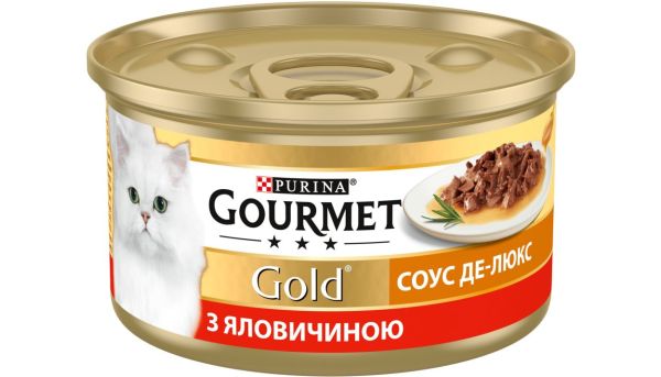 Вологий корм Gourmet Угорщина для котів соус-де-люкс з яловичиною