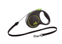 Flexi Германия Поводок-рулетка Black Design, трос, зеленый