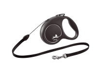 Flexi Германия Поводок-рулетка Black Design, трос, серебряный