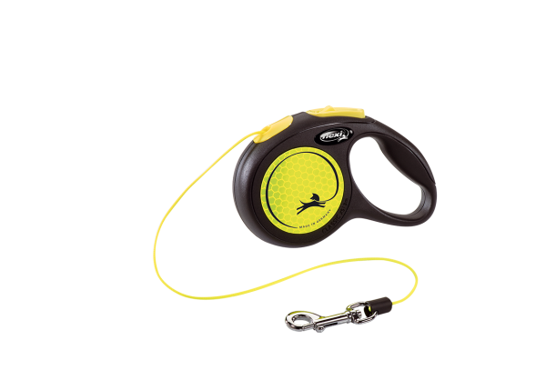 Flexi Німеччина Повідець-рулетка New Neon, трос, жовтий
