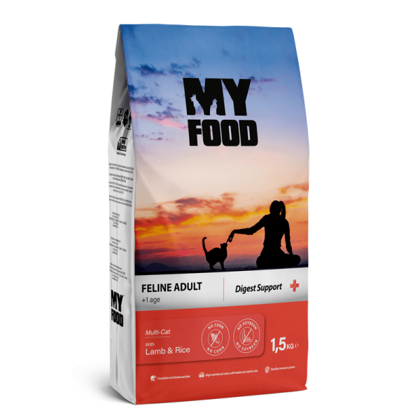 Сухий корм My Food Туреччина суперпреміум  для дорослих котів з Ягням та Рисом