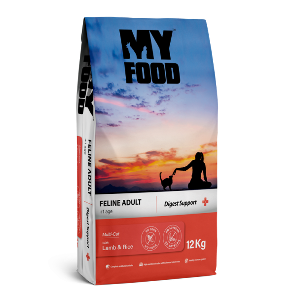 Сухой корм My Food Турция суперпремиум для взрослых кошек с Агнцем и Рисом