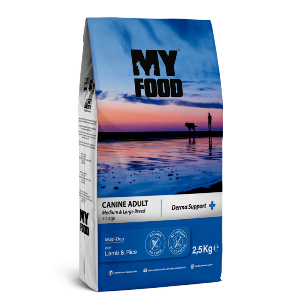 Сухой корм My Food Турция суперпремиум для взрослых собак средних и крупных пород с Ягненком и Рисом