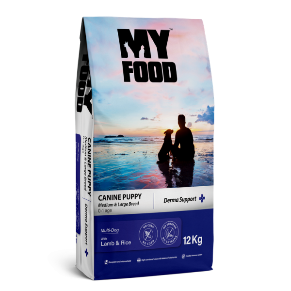 Сухий корм My Food Туреччина суперпреміум для цуценят середніх та великих порід з Ягням та Рисом