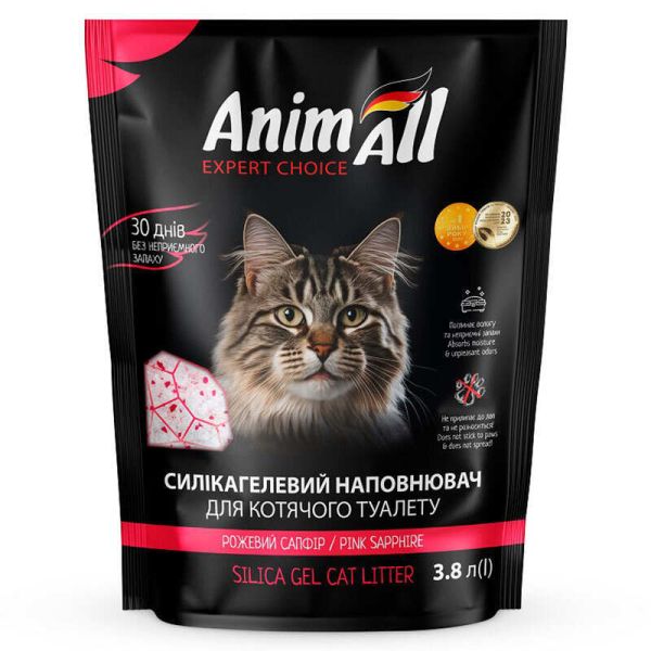 Наповнювач для лотків Силікагелевий AnimAll Китай "Рожевий сапфір"