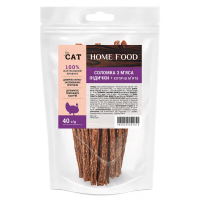 Лакомство Home Food Украина для кошек, соломка из мяса индейки и кошачьей мятой