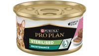 Влажный корм Pro Plan Purina Франция паштет для кошек Sterelized с лососем и тунцом