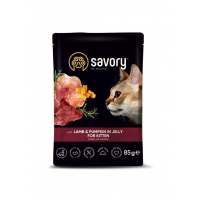 Влажный корм Savory Чехия для котят с Агнецом и тыквой в желе