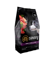 Сухой корм Savory Чехия для собак средних пород со свежим ягненком и индейкой