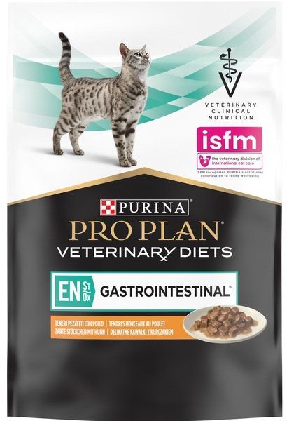 Вологий корм Pro Plan Purina Франція Veterinary Diets EN Gastrointestinal для котів при порушеннях роботи ШКТ з куркою