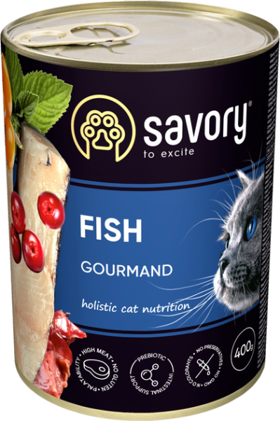 Влажный корм Savory Чехия для взрослых привередливых кошек с рыбой