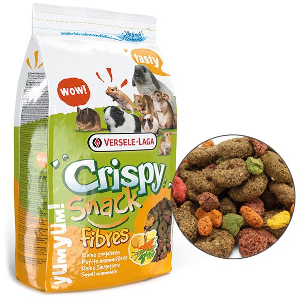 Корм Versele-Laga Бельгія Crispy Snack Fibres зернова суміш для гризунів з овочами