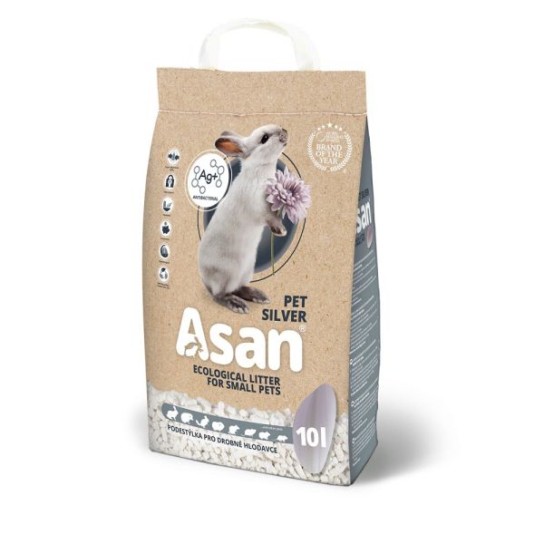 ASAN Польща Еконаповнювач для гризунів "Pet Silver" з целюлози з антибактеріальним ефектом