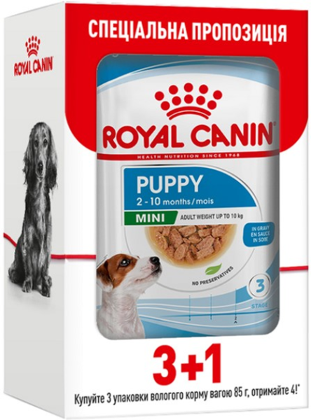 Влажный корм Royal Canin Польша для щенков Royal Canin Mini Puppy 3+1