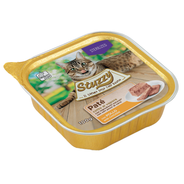 Влажный корм Stuzzy Лихтенштейн для кошек Стерелизованный паштет со вкусом курицы