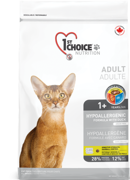 Сухой корм 1st Choice Канада Hypoallergenic для кошек гипоаллергенный с уткой