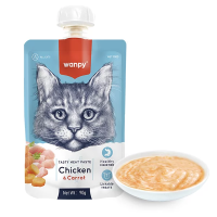 Ласощі Wanpy Китай Крем-суп курка з морквою рідкий корм для котів