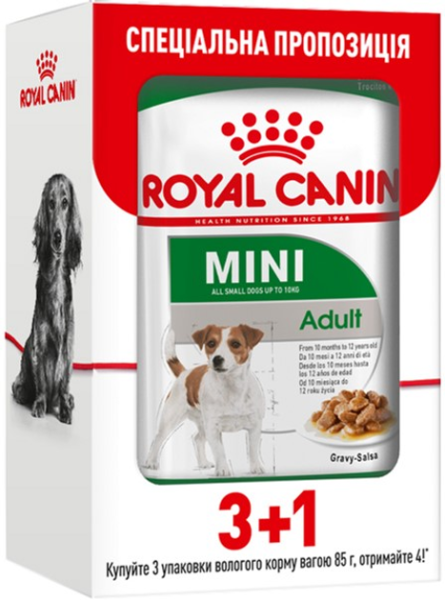 Влажный корм Royal Canin Польша для собак Mini Adult 3+1