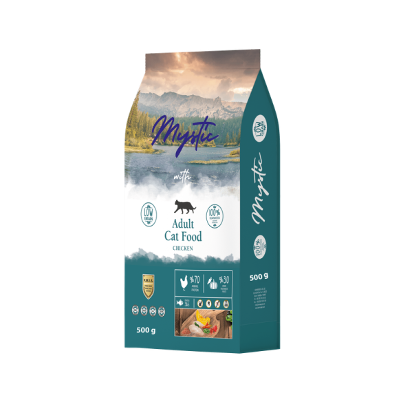 Сухой корм Mystic Турция беззерновая для взрослых кошек с Курицей