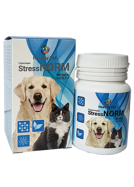 Healthy Pet Украина "Стреснорм" успокаивающее средство для кошек и собак, таблетки по 0,5г